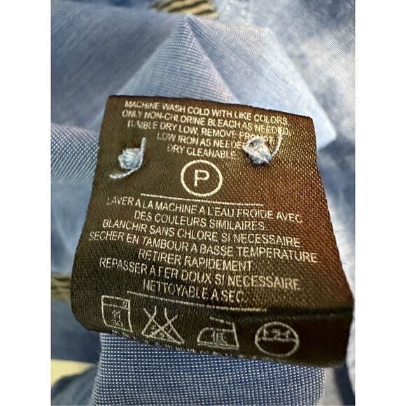 Volcom men’s blue button down long sleeve shirt size Medium. #42-1042 - Picture 8 of 8